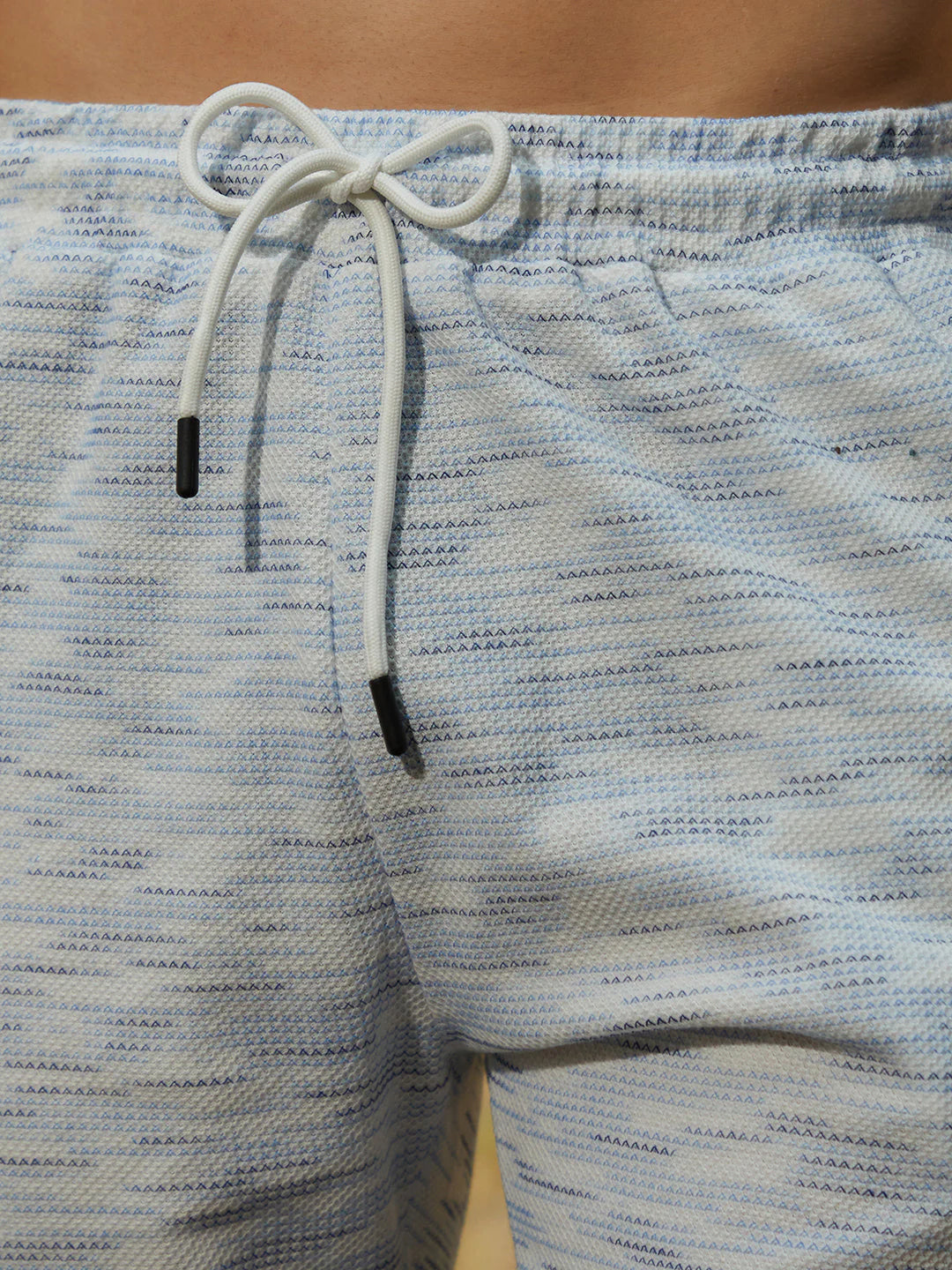 Men’s Light Blue Textured Co-ord Set – Short Sleeve Shirt & Shorts